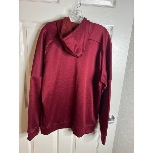 Adidas Men's Logo Hoodie Sweatshirt Burgundy/Brown ~ Size XL - Picture 3 of 5